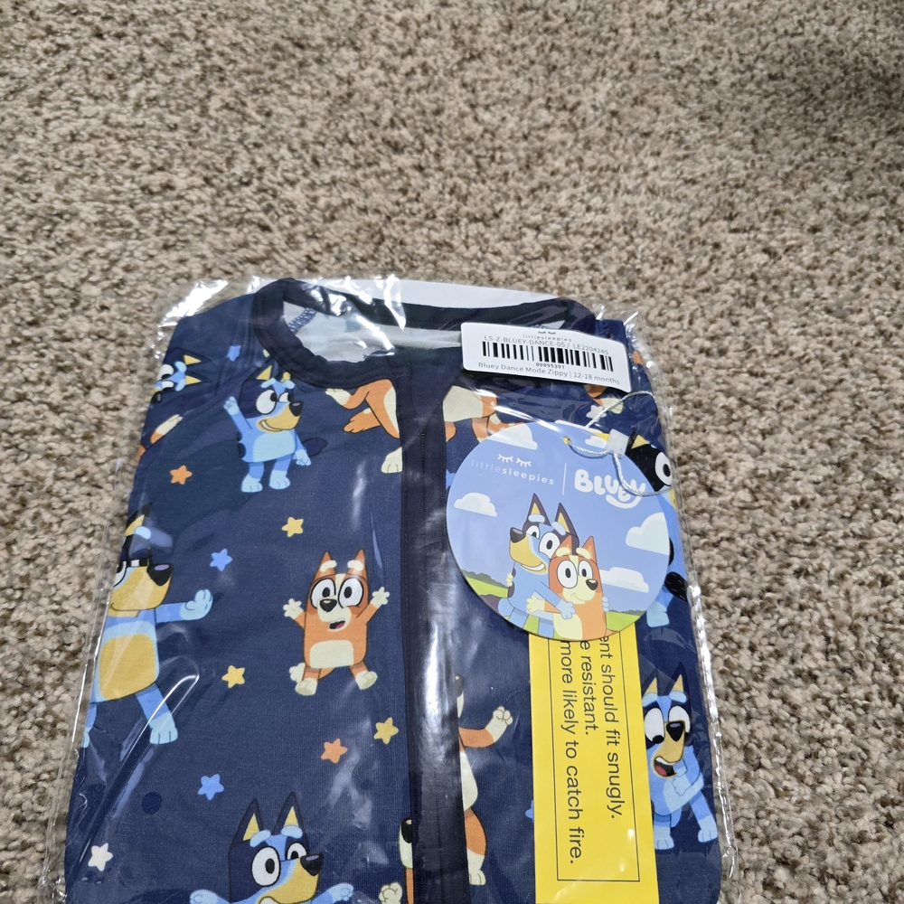 Little Sleepies Navy Blue Bluey and Friends Pajama Set